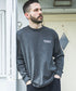 MR.OLIVE/USED 12/1 EMERALD COTTON / EMBROIDERY L/S T-SHIRT ミスターオリーブ/エメラルドコットン / エンブロイダリー ユーズドロンT